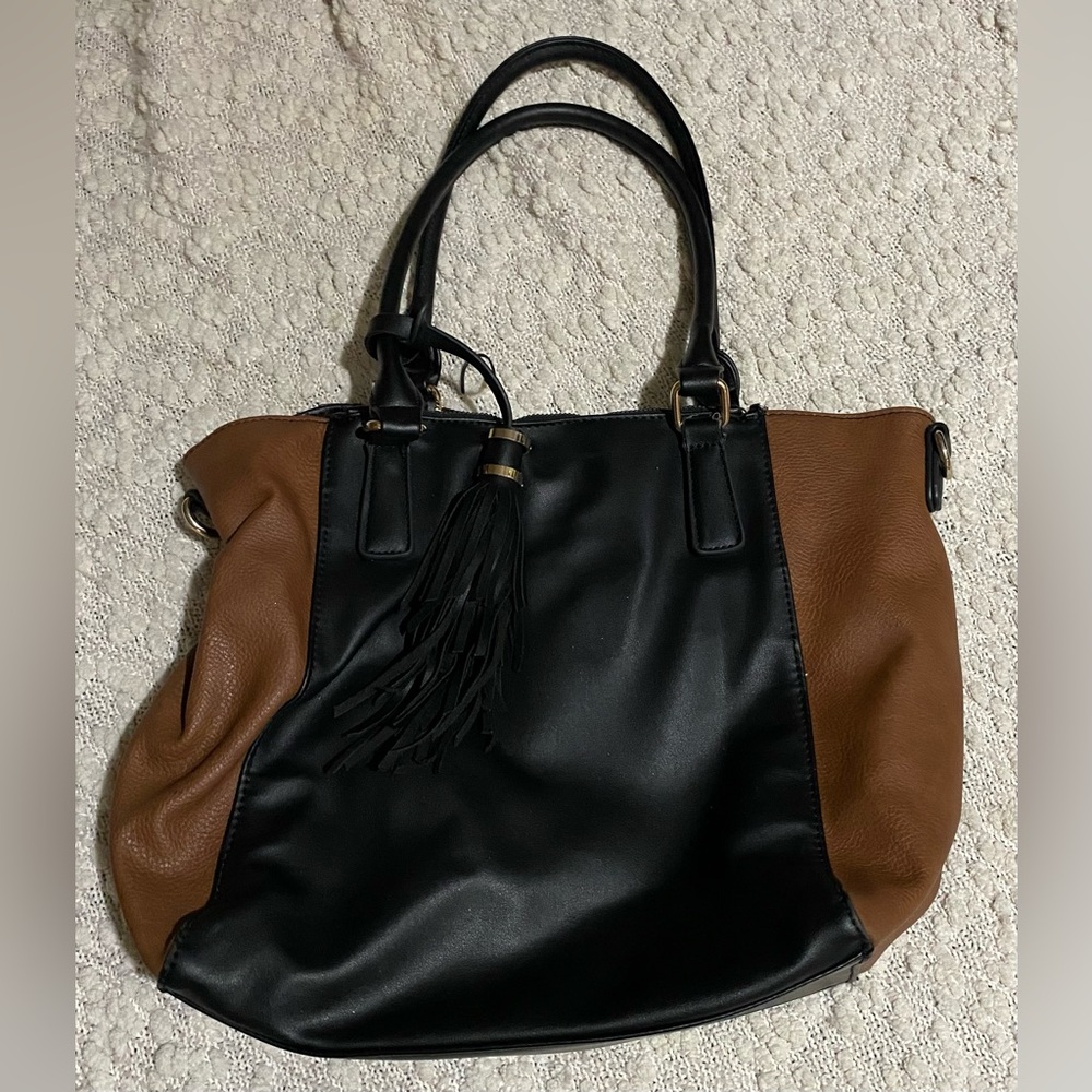 Gussaci Black And Brown Shoulder Bag